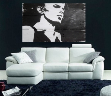 Up-Cycled Pallet Wood Art - David Bowie- Wall Art.